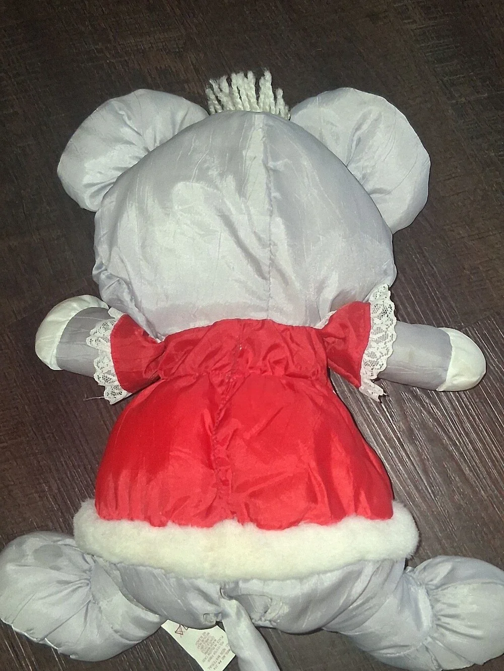 vintage 1988 Fisher-Price Puffalump Christmas mouse,